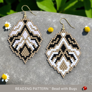 MAKE A STATEMENT:  Brick Stitch Beaded Earrings Pattern by Bead with Bugs