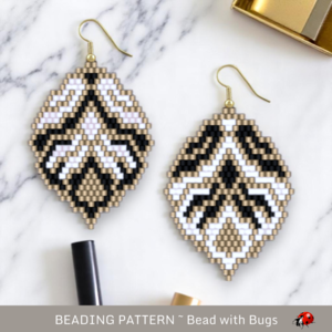 MAKE A STATEMENT:  Brick Stitch Beaded Earrings Pattern by Bead with Bugs