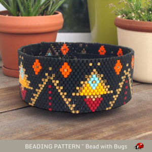 MANIFESTATION:  A Peyote Stitch Beaded Bracelet Pattern by Bead with Bugs