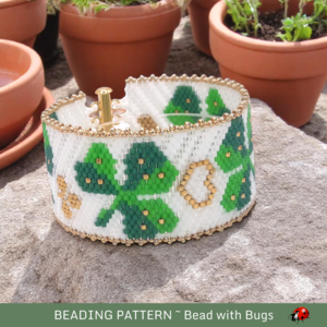 MY LUCKY CHARM:  A Peyote Stitch Beaded Bracelet Pattern by Bead with Bugs