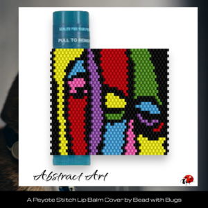 ABSTRACT ART:  Beaded Lip Balm Cover by Bead with Bugs