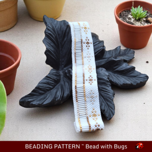 NORTH STAR: A Peyote Stitch Beaded Bracelet Pattern by Bead with Bugs