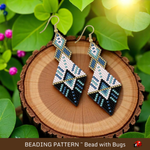 OPPOSITES ATTRACT:  Brick Stitch Beaded Earrings Pattern by Bead with Bugs