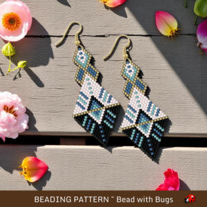 OPPOSITES ATTRACT:  Brick Stitch Beaded Earrings Pattern by Bead with Bugs
