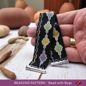 PATIO LIGHTS:  A Peyote Stitch Beaded Bracelet Pattern by Bead with Bugs