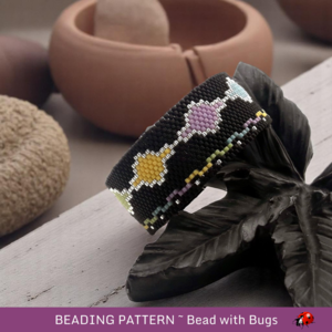 PATIO LIGHTS:  A Peyote Stitch Beaded Bracelet Pattern by Bead with Bugs