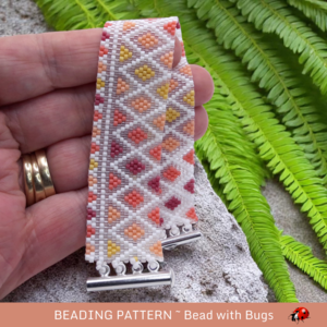 PINK LEMONADE:  A Peyote Stitch Beaded Bracelet Pattern by Bead with Bugs