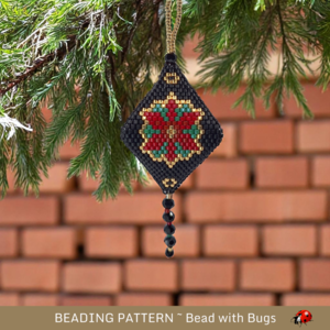 POINSETTIA: 3D Peyote Stitch Beaded Pod Pattern by Bead with Bugs