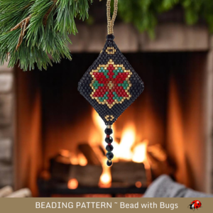 POINSETTIA: 3D Peyote Stitch Beaded Pod Pattern by Bead with Bugs