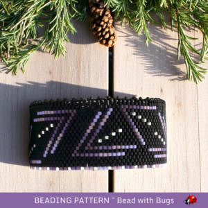 PURPLE VIBE: A Peyote Stitch Beaded Bracelet Pattern by Bead with Bugs