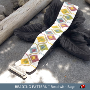 RETRO BLAST:  A Peyote Stitch Beaded Bracelet Pattern by Bead with Bugs