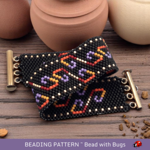 RIPPLES:  A Peyote Stitch Beaded Bracelet Pattern by Bead with Bugs