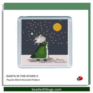 SANTA COLLECTION:  Beaded Coaster Pattern Set