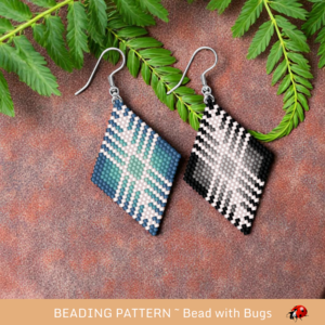 SHADES SERIES:  Brick Stitch Beaded Earrings Pattern by Bead with Bugs