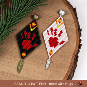 SILENCED 2024:  Brick Stitch Beaded Earrings Pattern by Bead with Bugs