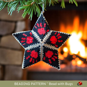 SILENCED: 3D Beaded Peyote Star Pattern by Bead with Bugs
