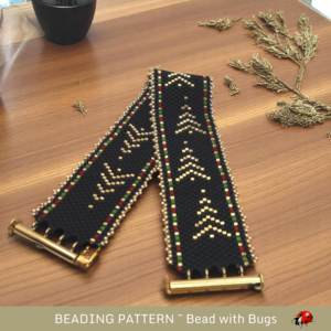 SILENT NIGHT: A Peyote Stitch Beaded Bracelet Pattern by Bead with Bugs