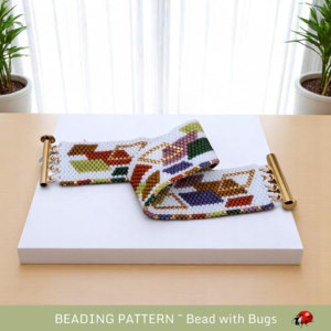 SIMPLY SQUARED: A Peyote Stitch Beaded Bracelet Pattern by Bead with Bugs