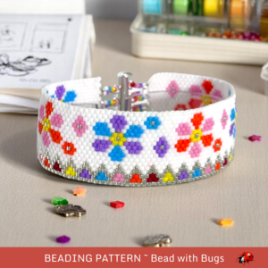 SPRING FLING: A Peyote Stitch Beaded Bracelet Pattern by Bead with Bugs
