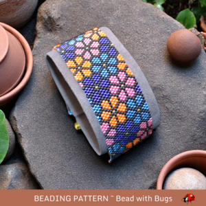 STAINED GLASS FLOWERS: A Peyote Stitch Beaded Bracelet Pattern by Bead with Bugs