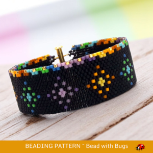 STARRY NIGHT: A Peyote Stitch Beaded Bracelet Pattern by Bead with Bugs