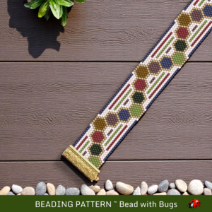 STEPPING STONES: A Peyote Stitch Beaded Bracelet Pattern by Bead with Bugs