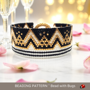 SWEET DREAMS: A Peyote Stitch Beaded Bracelet Pattern by Bead with Bugs