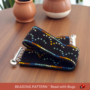 TAKING FLIGHT:  A Peyote Stitch Beaded Bracelet Pattern by Bead with Bugs