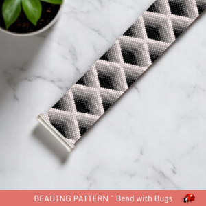 THE DEEP: A Peyote Stitch Beaded Bracelet Pattern by Bead with Bugs