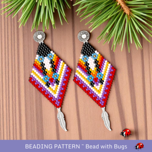 THE WOMEN:  Brick Stitch Beaded Earrings Pattern by Bead with Bugs