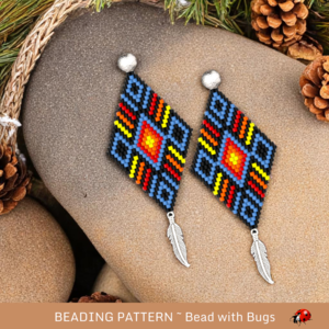 THE PLAINS:  Brick Stitch Beaded Earrings Pattern by Bead with Bugs