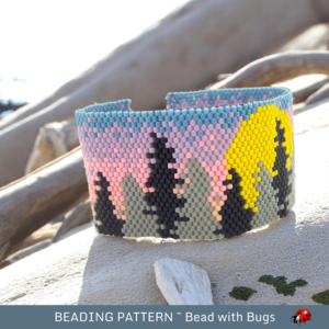 TWILIGHT: A Peyote Stitch Beaded Bracelet Pattern by Bead with Bugs