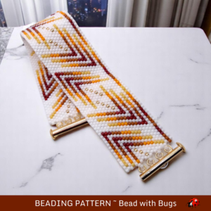 VIBRATIONS:  A Peyote Stitch Beaded Bracelet Pattern by Bead with Bugs