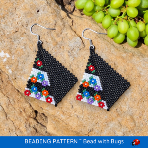 WILD FLOWER GARDEN: Peyote Stitch Beading Pattern by Bead with Bugs