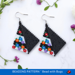WILD FLOWER GARDEN: Peyote Stitch Beading Pattern by Bead with Bugs