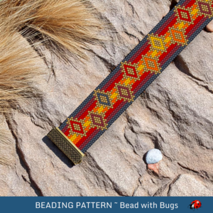 WINONA: A Peyote Stitch Beaded Bracelet Pattern by Bead with Bugs
