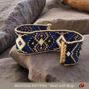 ZELDA: A Peyote Stitch Beaded Bracelet Pattern by Bead with Bugs