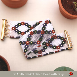 ZESTY GARLAND: A Peyote Stitch Beaded Bracelet Pattern by Bead with Bugs