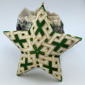 3D Beaded Star Pattern - Celtic Knot Ornament PDF Tutorial