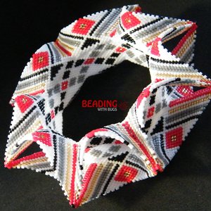 AMELIA : Geometric 3D Peyote Stitch Beaded Bracelet Tutorial