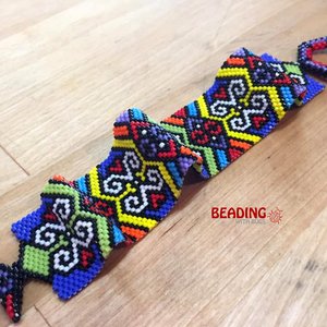 ELATION:  A Peyote Stitch Beaded Bracelet Pattern by Bead with Bugs