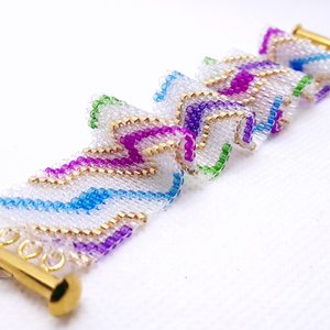 HAPPY DANCE: A Peyote Stitch Beaded Bracelet Pattern by Bead with Bugs