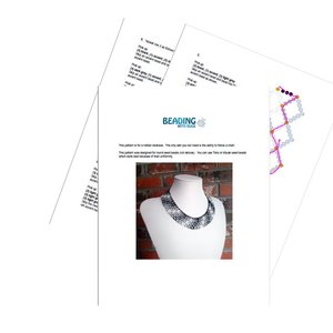 WATER FALL: Net Beaded Collar Necklace Pattern by Bead with Bugs