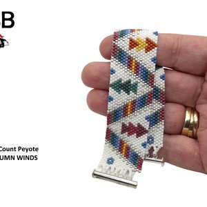 AUTUMN WINDS: A Peyote Stitch Beaded Bracelet Pattern by Bead with Bugs