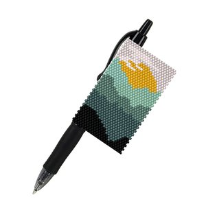 MISTY MORNING:  Peyote Stitch Beaded Pen Wrap by Bead with Bugs