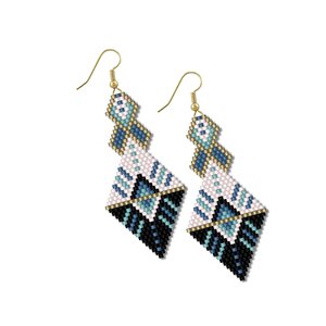 OPPOSITES ATTRACT:  Brick Stitch Beaded Earrings Pattern by Bead with Bugs