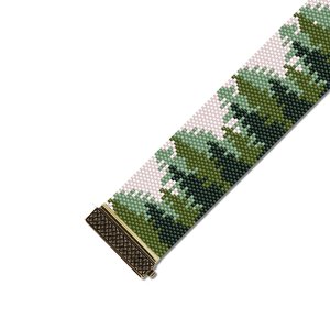 DEEP WOODS: A Peyote Stitch Beaded Bracelet Pattern by Bead with Bugs