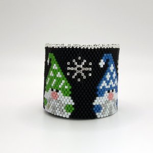 GNOMES: Peyote Stitch Beaded Tea Light Cover Pattern by Bead with Bugs