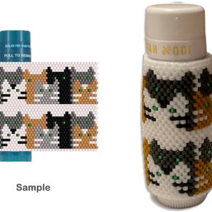 ABSTRACT ART:  Beaded Lip Balm Cover by Bead with Bugs