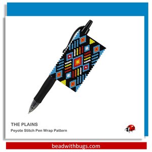 THE PLAINS:  Peyote Stitch Beaded Pen Wrap by Bead with Bugs